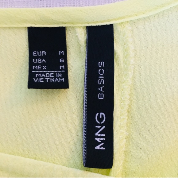 Ming Basics Size 6 Lemon Yellow Top Shirt Wang - Picture 4 of 8